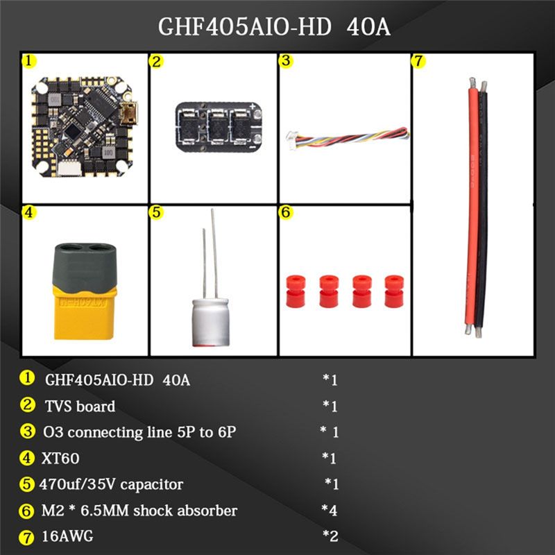F405 Flight Controller - ABTI-GHF405AIO-HD 40A AIO Flight Controller F405