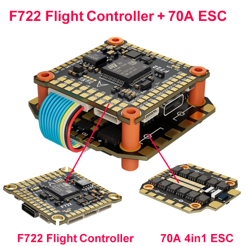 F722 Flight Controller - DAKEFPV F722 60A Stack ICM42688P F722