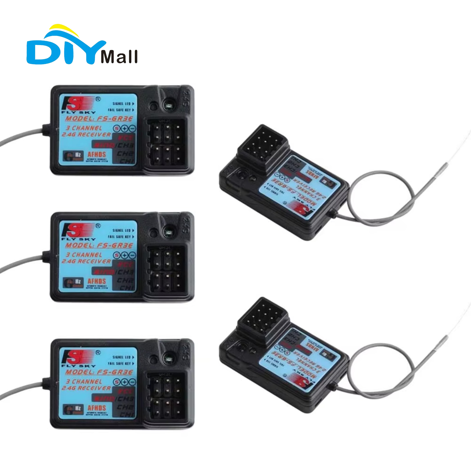 Flysky Transmitter - Flysky FS-GR3E 3CH 2.4GHz Waterproof Receiver