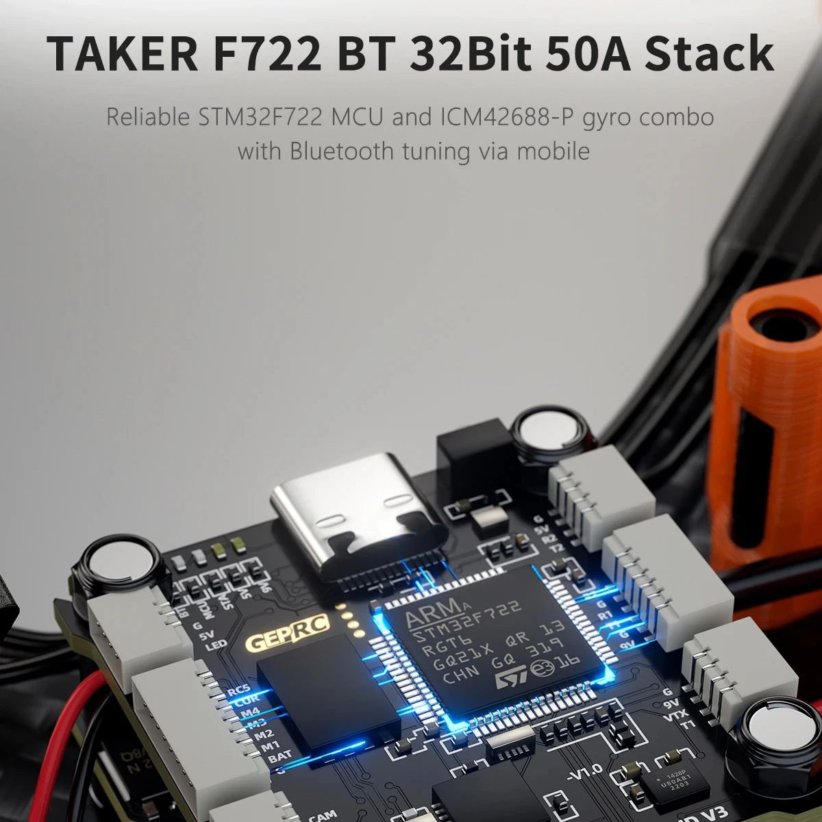 GEPRC MARK5 O4 Pro DC WTFPV Fr - огляд і ціна F722 Flight Controller