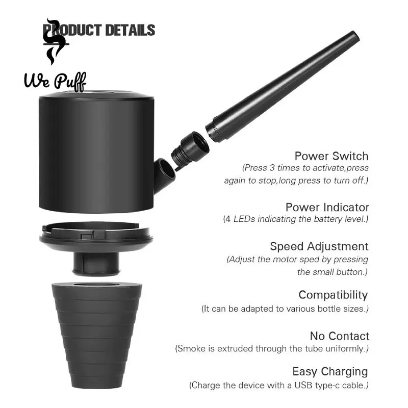 WE PUFF Shisha Blower Automati - огляд і ціна Smoke Stopper