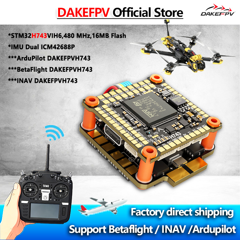 DAKEFPV H743 FC 6S 55A 8S 70A  - огляд і ціна Betaflight Fc