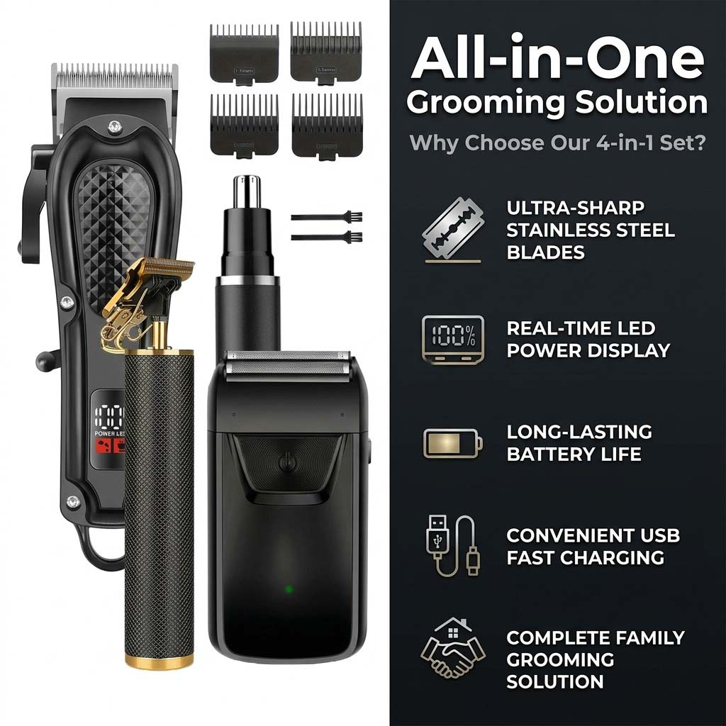4 in 1 Men's Hair Clipper Set, - огляд і ціна 4 In 1 Esc
