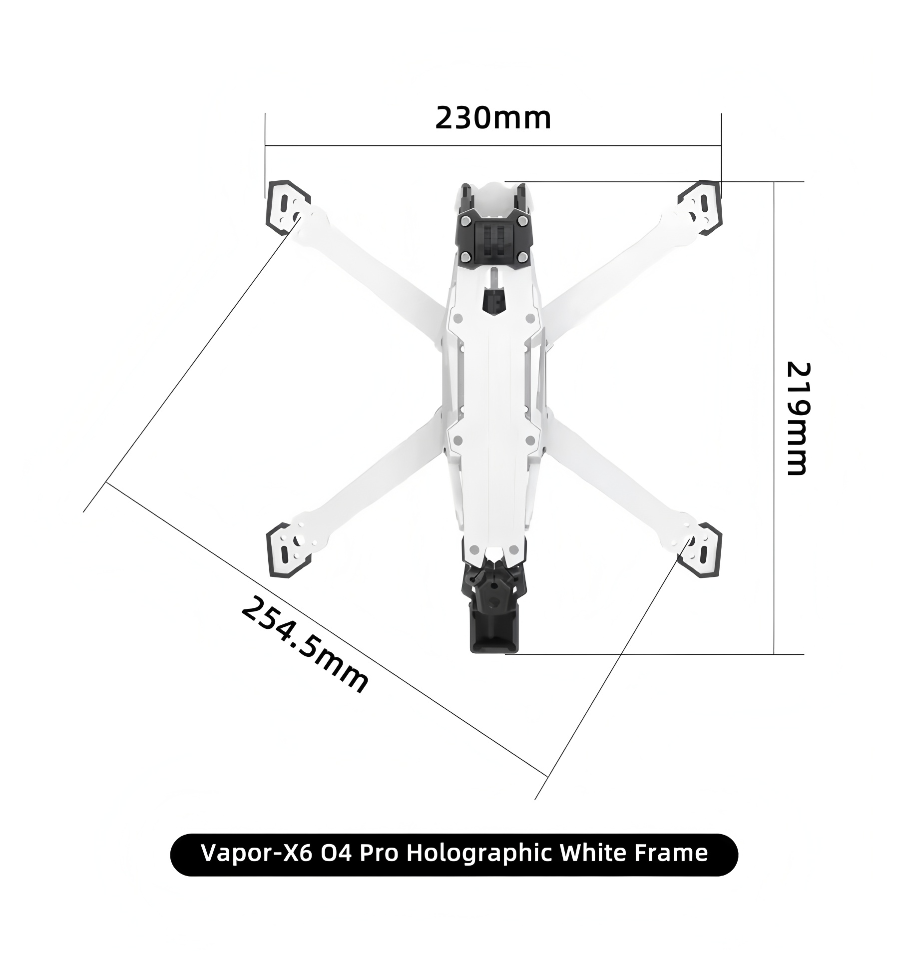 GEPRC Vapor D5/x5/x6 O4 Pro Fr - огляд і ціна Carbon Fiber Drone Frame
