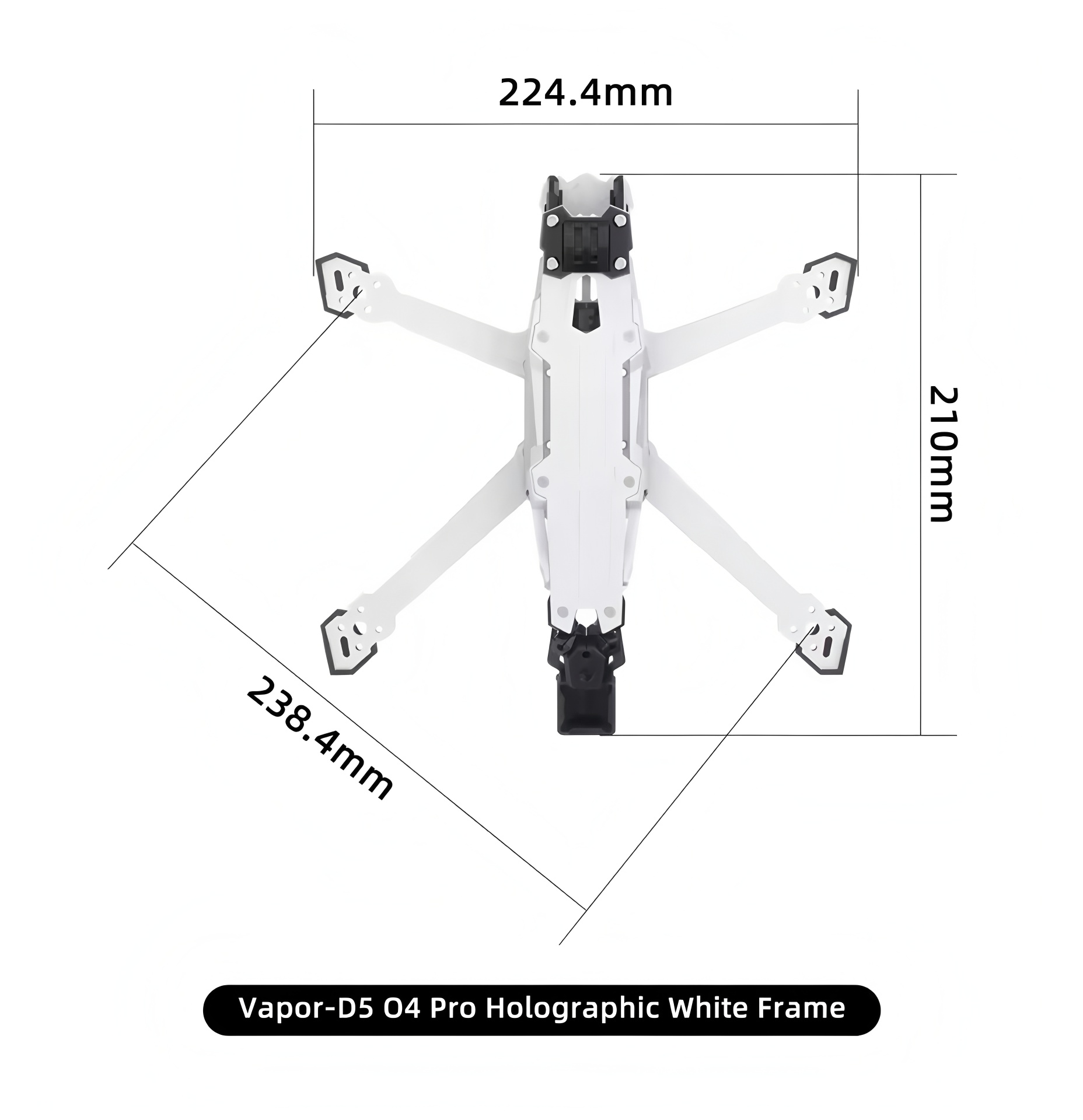 GEPRC Vapor D5/x5/x6 O4 Pro Fr - огляд і ціна Carbon Fiber Drone Frame
