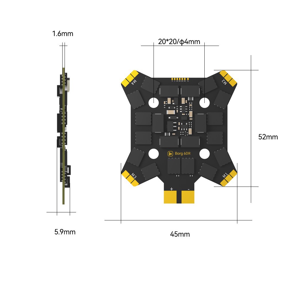 iFlight Borg Mini H7 (ICM42688 - огляд і ціна 4 In 1 Esc