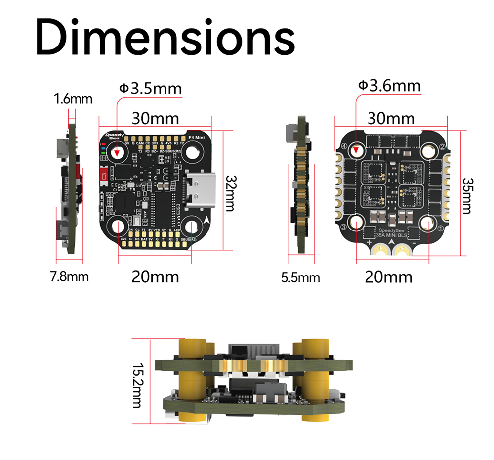 F405 MINI SpeedyBee F405 Mini  - огляд і ціна F405 Flight Controller