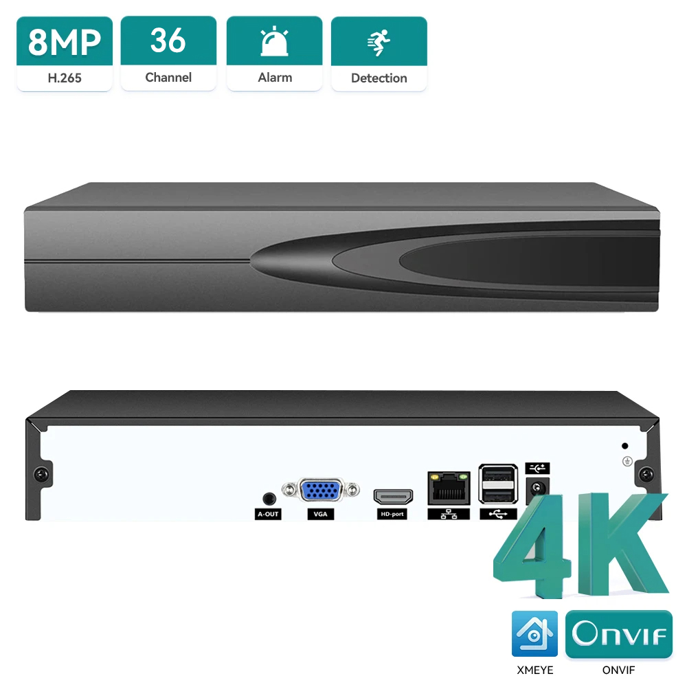 4K ONVIF CCTV NVR 36CH/16CH/10 - огляд і ціна Hd Zero Camera